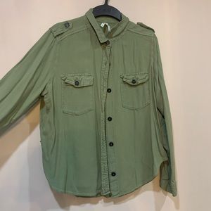 Green Button-up